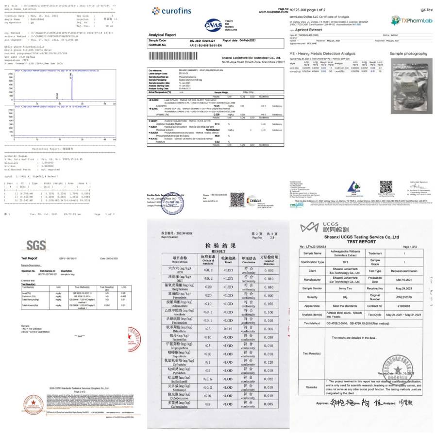 Lonierherb Test Report by Third Part Lonierherb Test Report by Third Part
